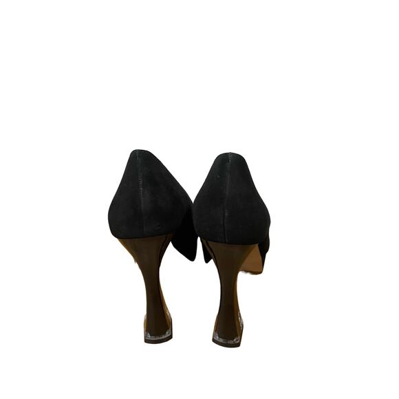 Vince Camuto Slaytia Black Suede Leather Platform High Heel Pointed Toe Pump 8.5 - Picture 7 of 8